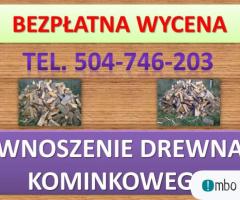 Wnoszenie drewna kominkowego, tel. 504-746-203, wniesienie opału, cena, Wrocław - 1